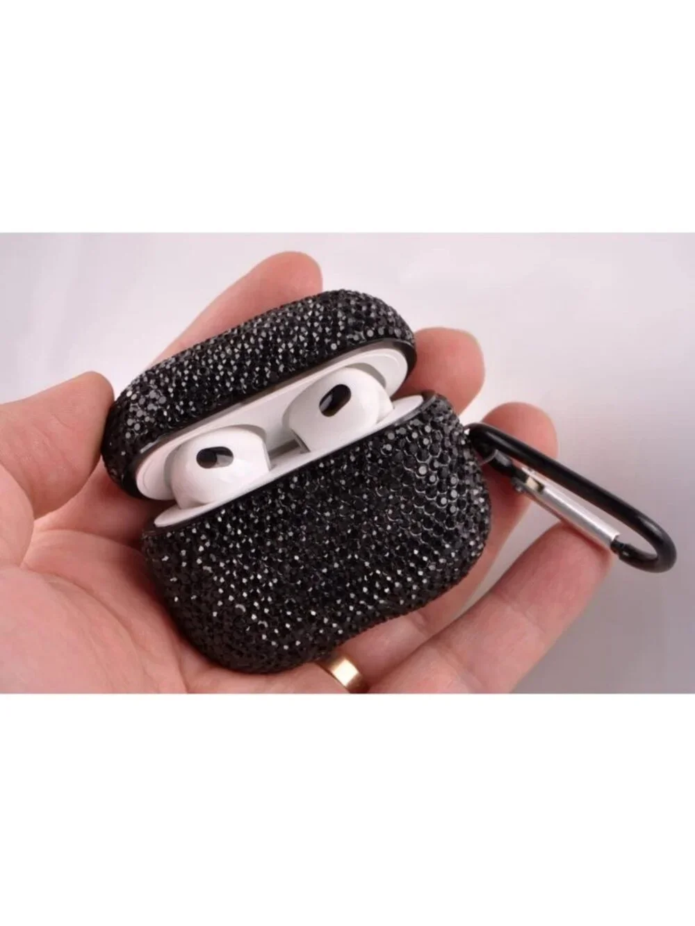 Sparkly Rhinestone AirPods 3 Case with Keychain - Shockproof Bling Cover Skin